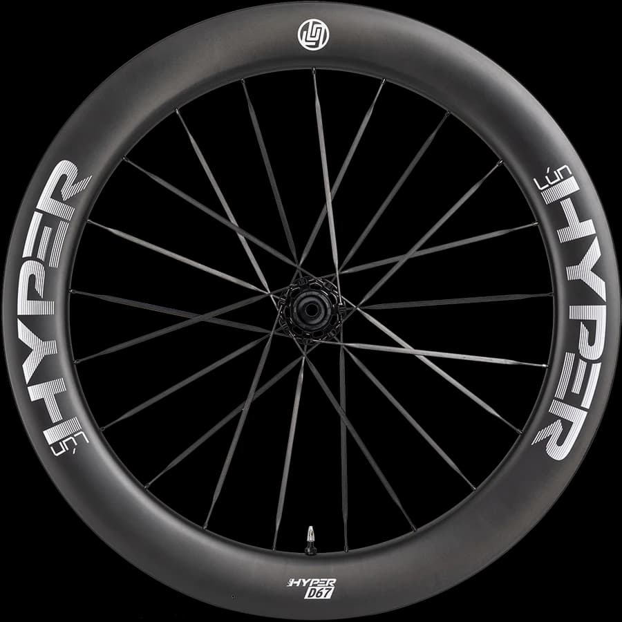 Rueda Winspace Lún HYPER 3 D67 de carbono con letras blancas